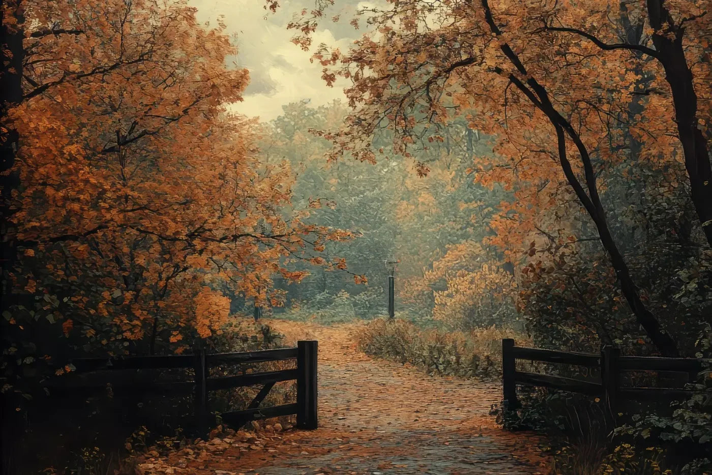 Quiet Fall Lane 12’X8’ Ultracloth (144 X 96 Inch) Backdrop