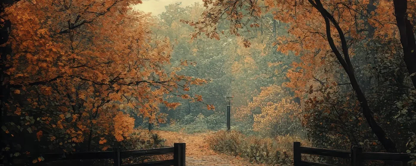 Quiet Fall Lane 20’X8’ Ultracloth (240 X 96 Inch) Backdrop