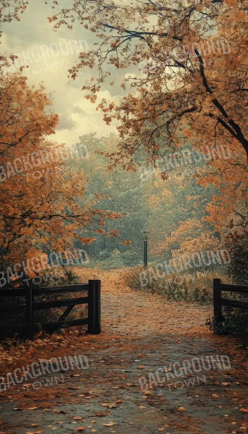 Quiet Fall Lane 8’X14’ Ultracloth (96 X 168 Inch) Backdrop
