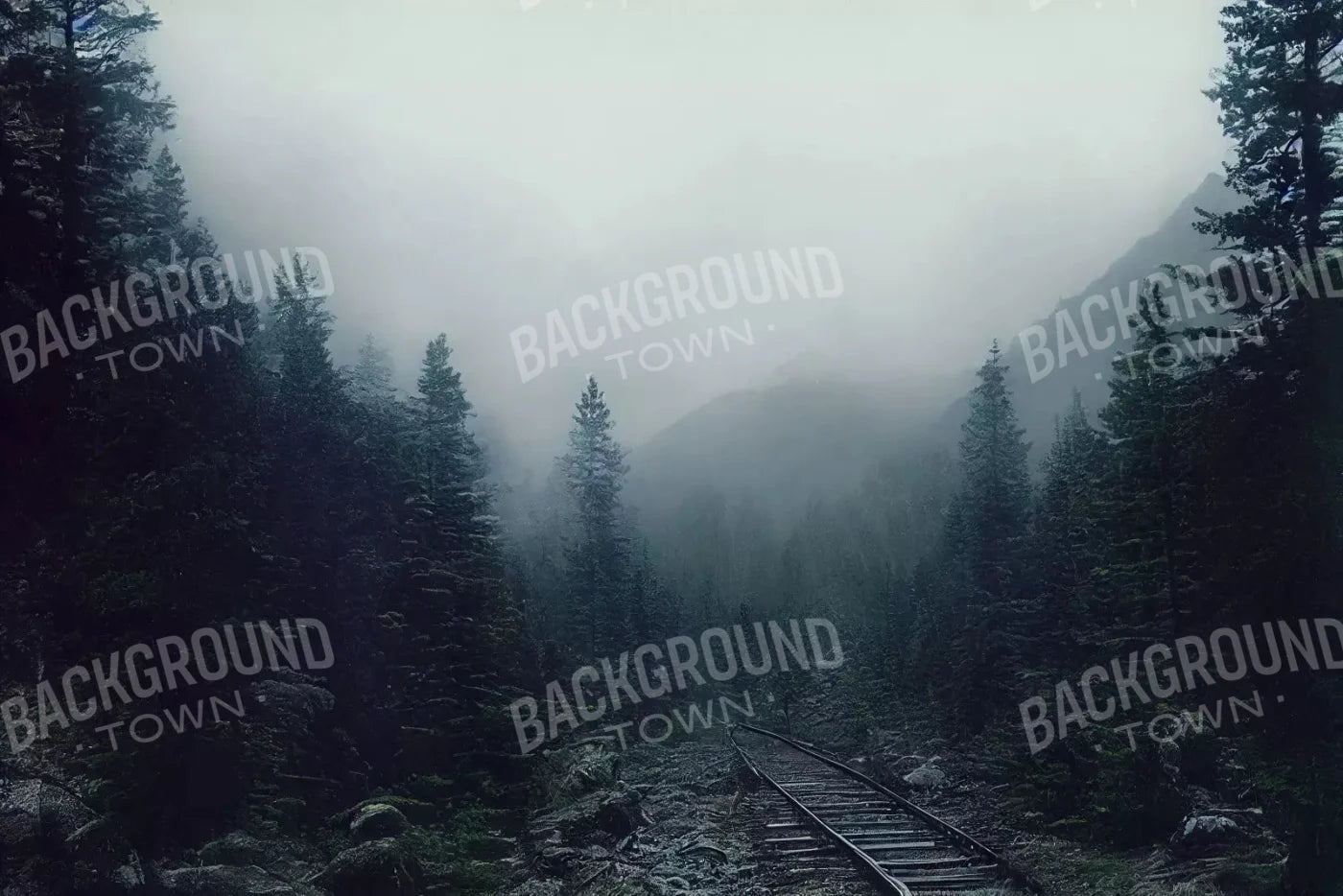Railroad Haze 8X5 Ultracloth ( 96 X 60 Inch ) Backdrop