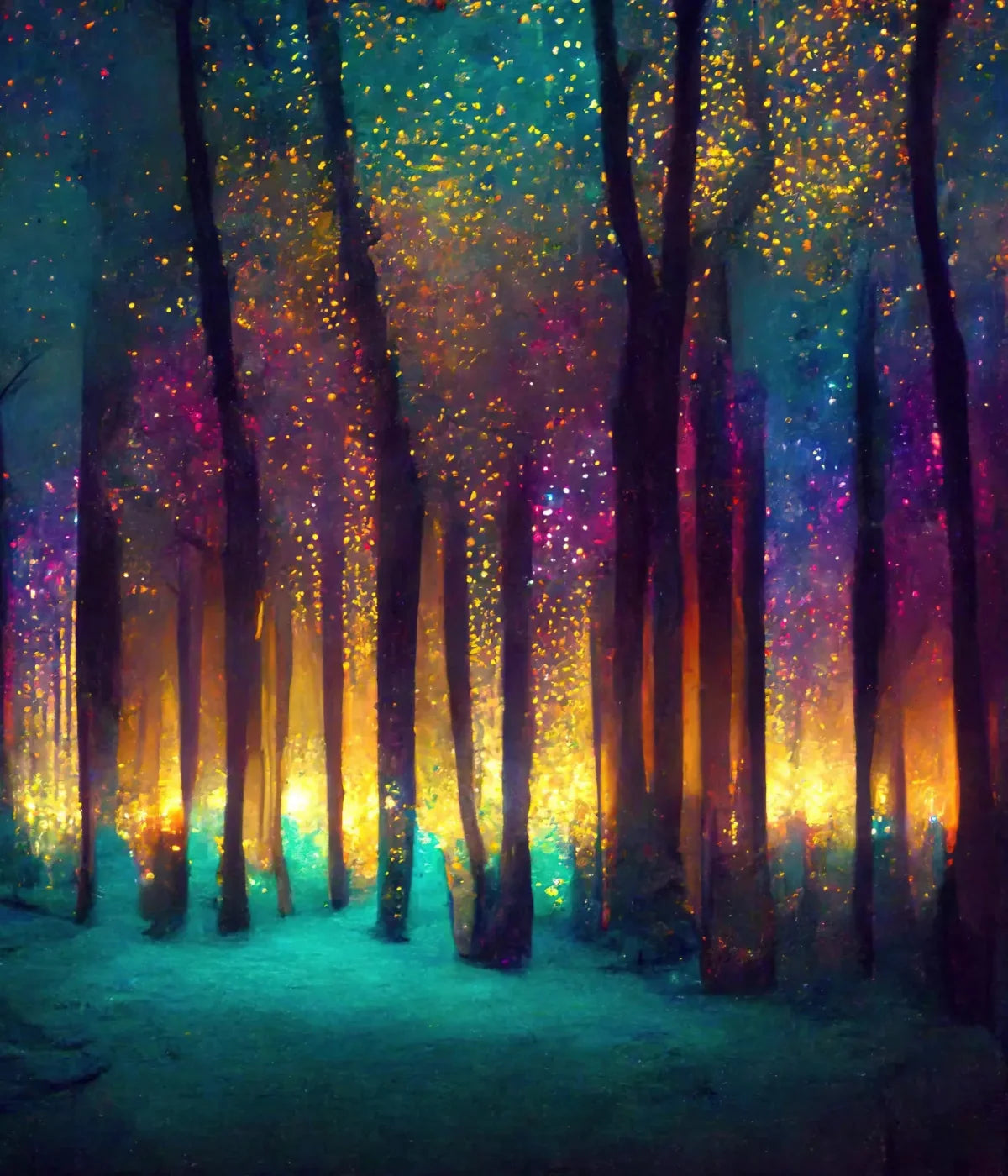 Rainbow Forest 10X12 Ultracloth ( 120 X 144 Inch ) Backdrop