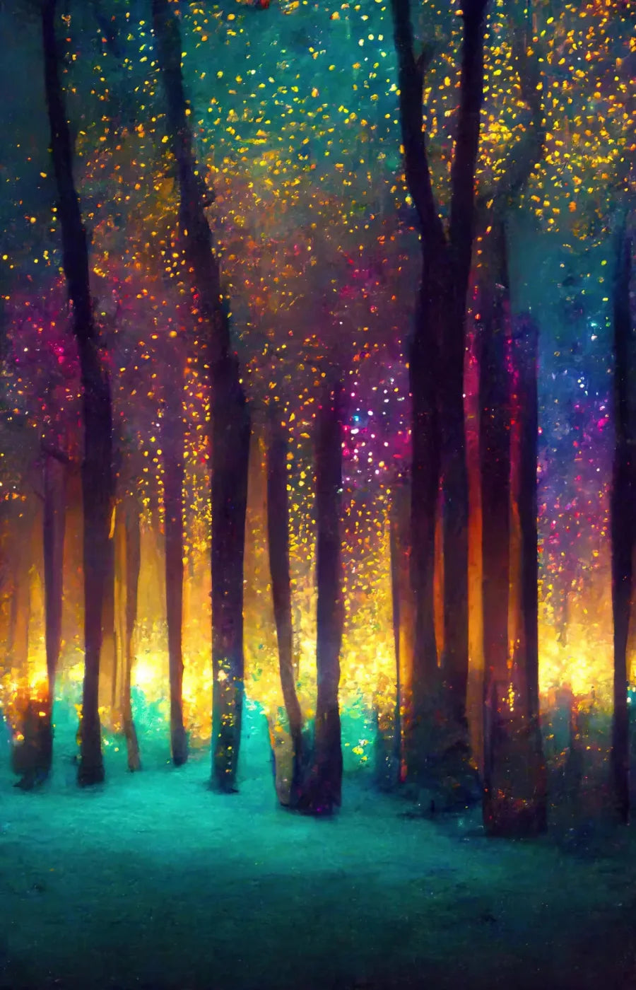 Rainbow Forest 8X12 Ultracloth ( 96 X 144 Inch ) Backdrop