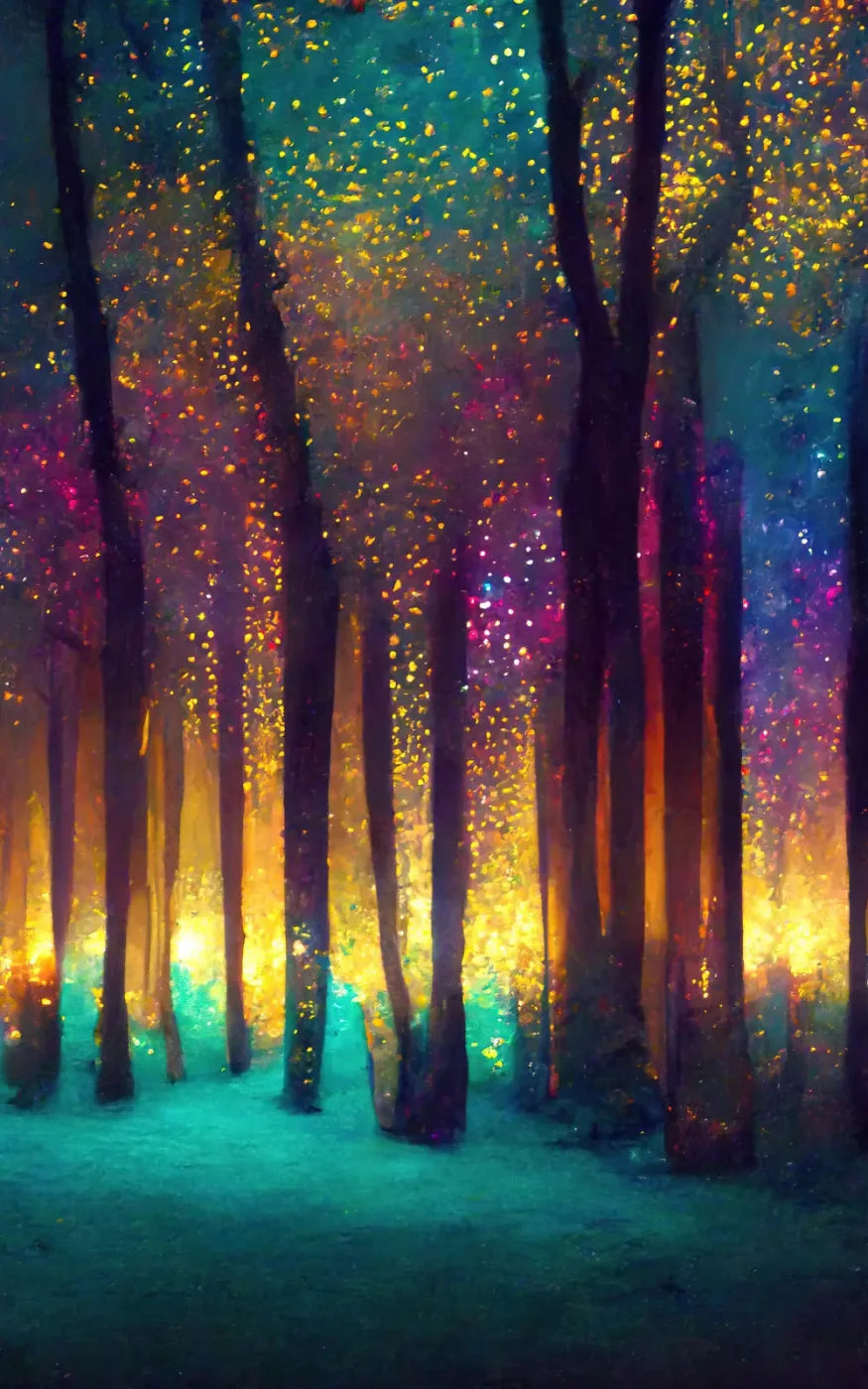 Rainbow Forest 9X14 Ultracloth ( 108 X 168 Inch ) Backdrop
