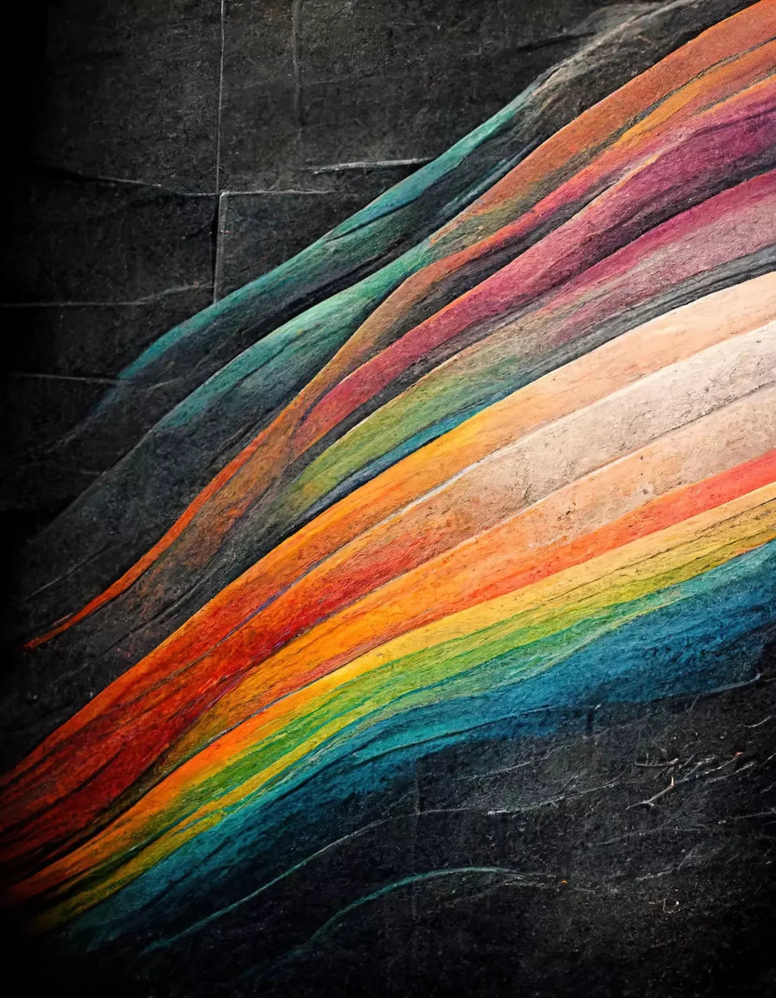 Rainbow Grafitti 6X8 Fleece ( 72 X 96 Inch ) Backdrop