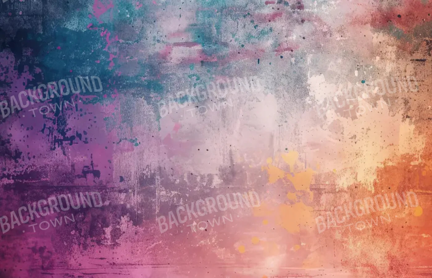 Rainbow Grunge 14’x9’ UltraCloth (168 x 108 inch) Backdrop
