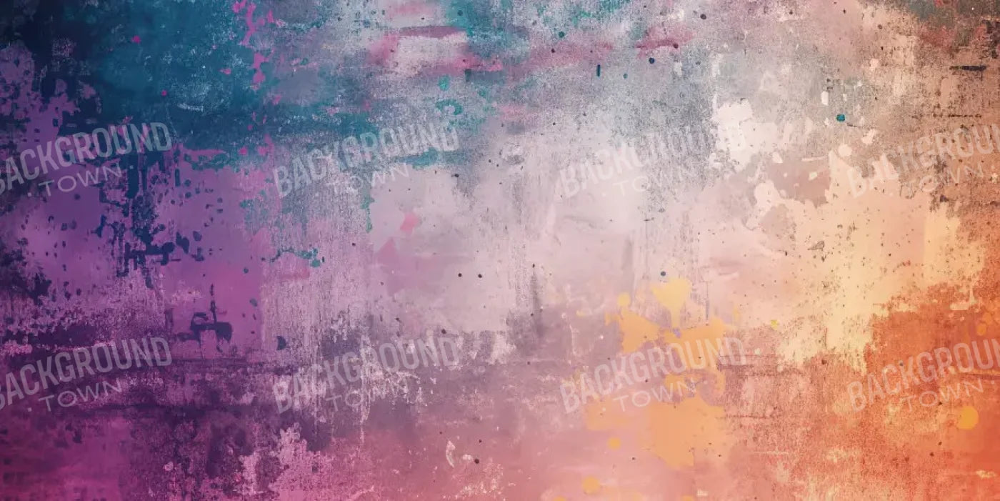 Rainbow Grunge 16’x8’ UltraCloth (192 x 96 inch) Backdrop