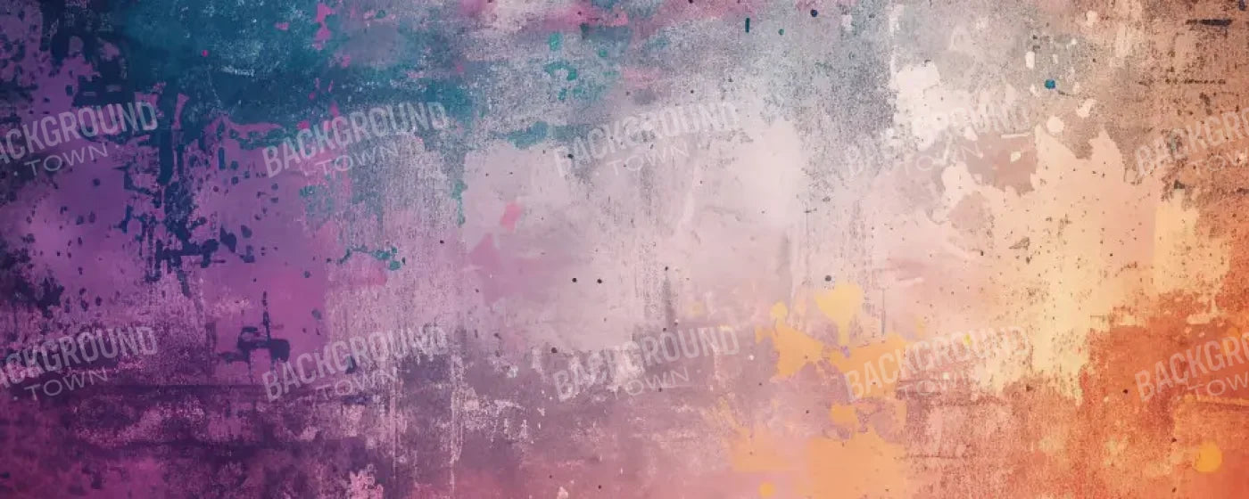 Rainbow Grunge 20’x8’ UltraCloth (240 x 96 inch) Backdrop