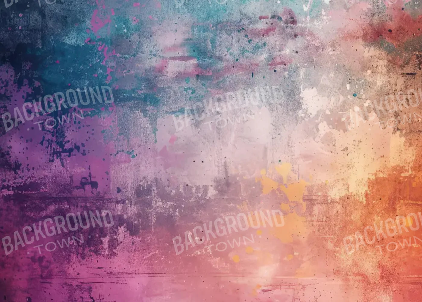 Rainbow Grunge 7’x5’ UltraCloth (84 x 60 inch) Backdrop