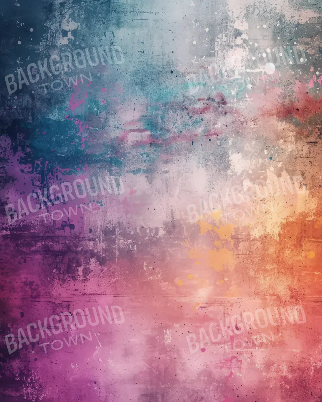 Rainbow Grunge 8’x10’ Fleece (96 x 120 inch) Backdrop