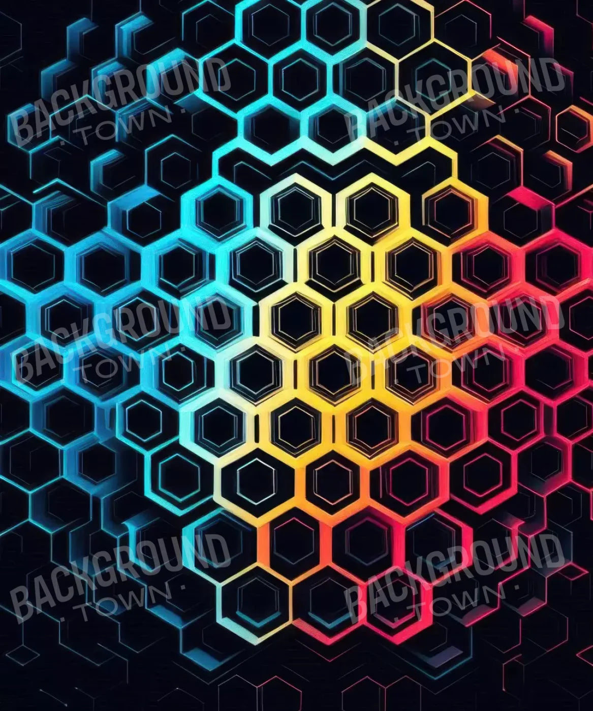 Rainbow Honeycomb 10’X12’ Ultracloth (120 X 144 Inch) Backdrop