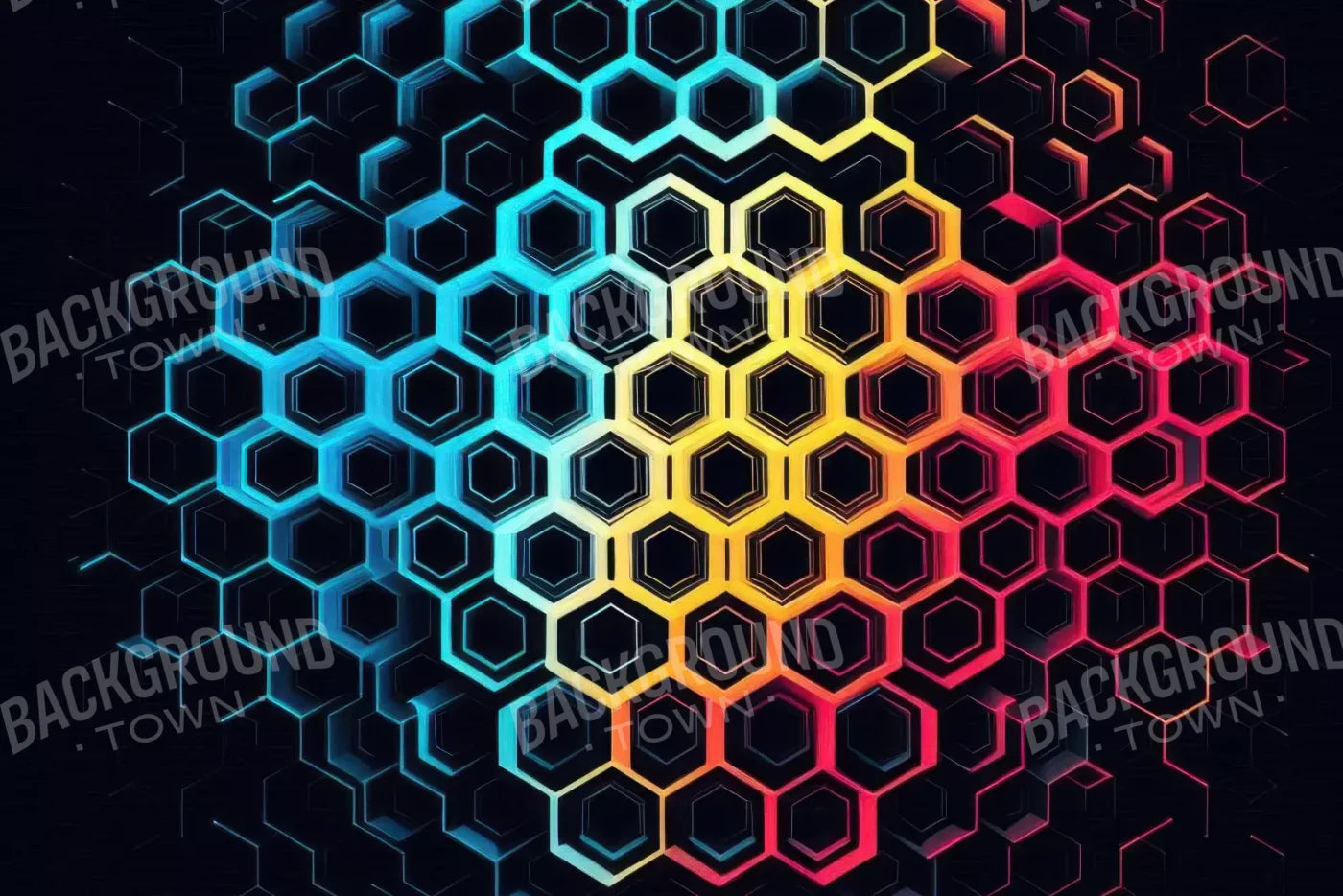 Rainbow Honeycomb 12’X8’ Ultracloth (144 X 96 Inch) Backdrop