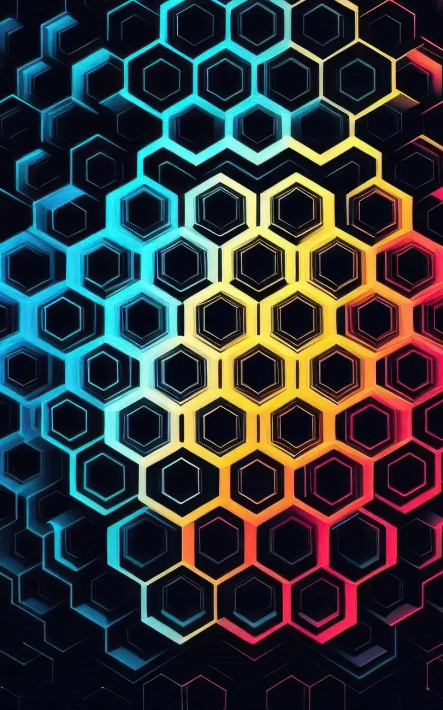 Rainbow Honeycomb 5’X8’ Ultracloth (60 X 96 Inch) Backdrop