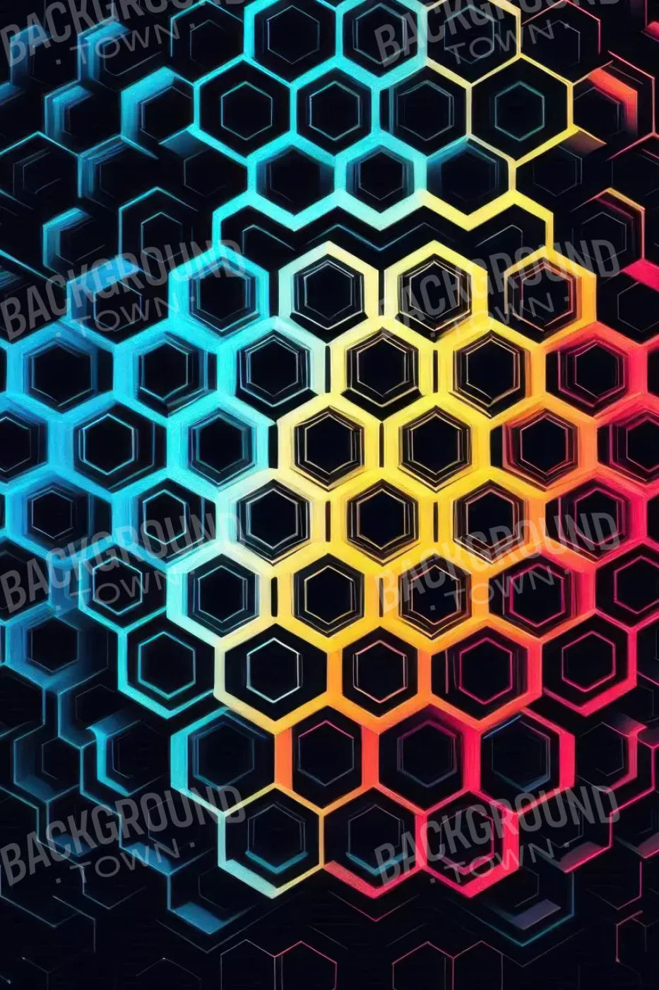 Rainbow Honeycomb 8’X12’ Ultracloth (96 X 144 Inch) Backdrop