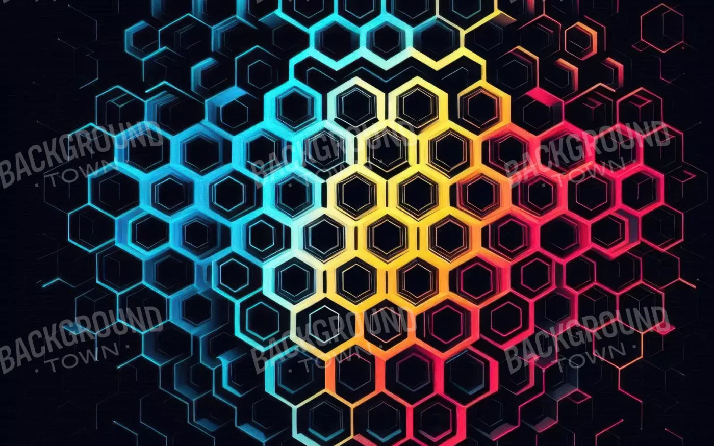 Rainbow Honeycomb 8’X5’ Ultracloth (96 X 60 Inch) Backdrop