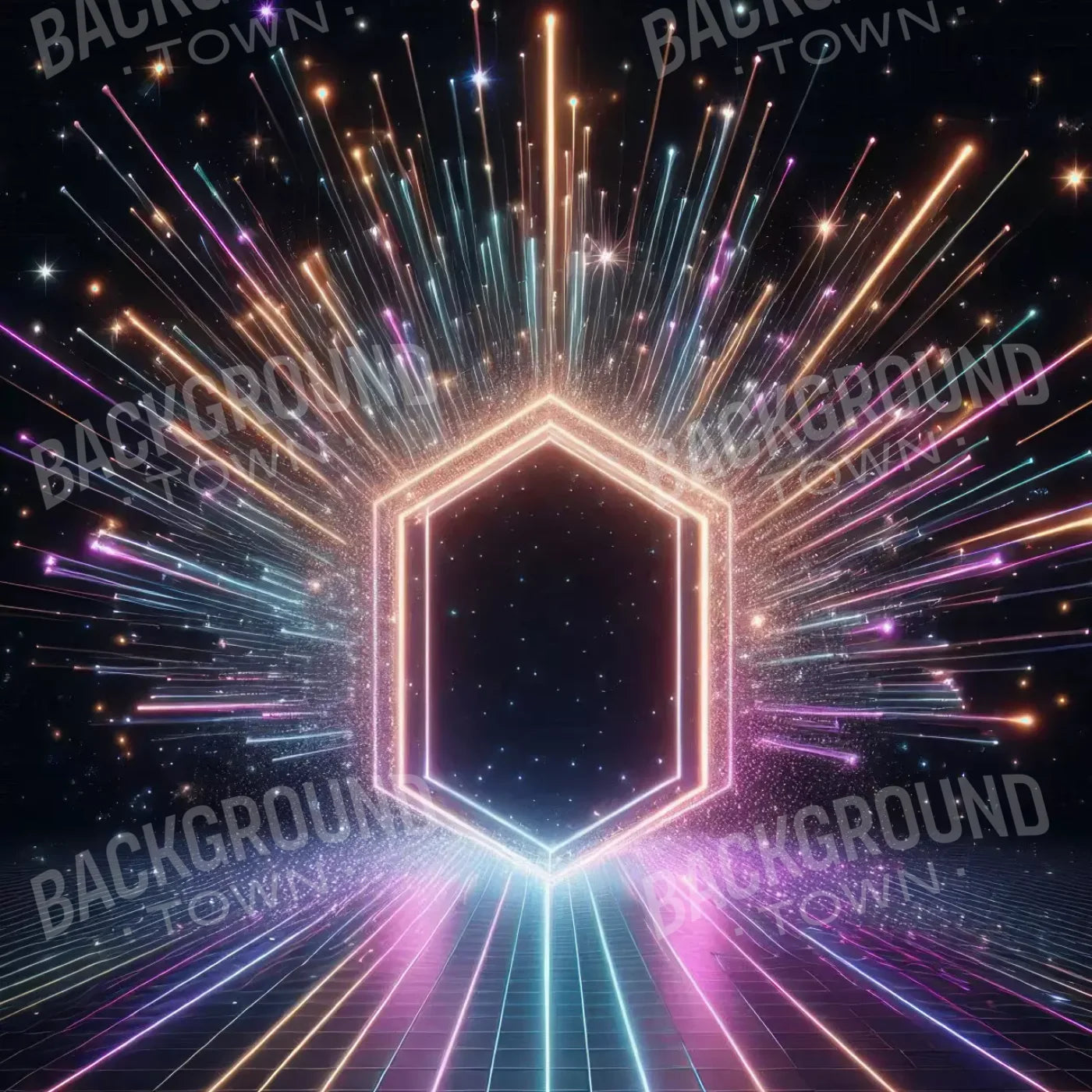 Rainbow Road Portal 10’X10’ Ultracloth (120 X Inch) Backdrop