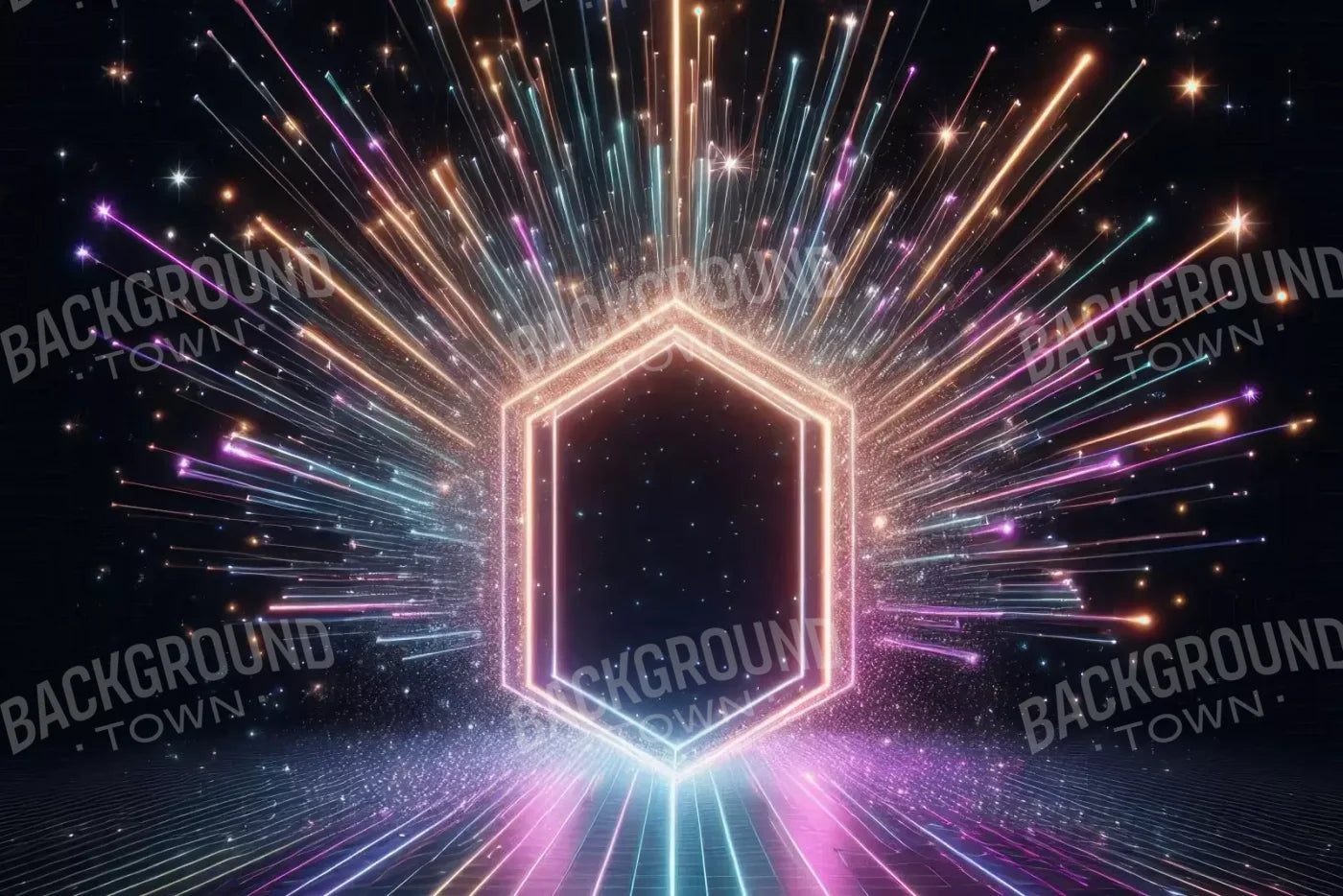 Rainbow Road Portal 12’X8’ Ultracloth (144 X 96 Inch) Backdrop