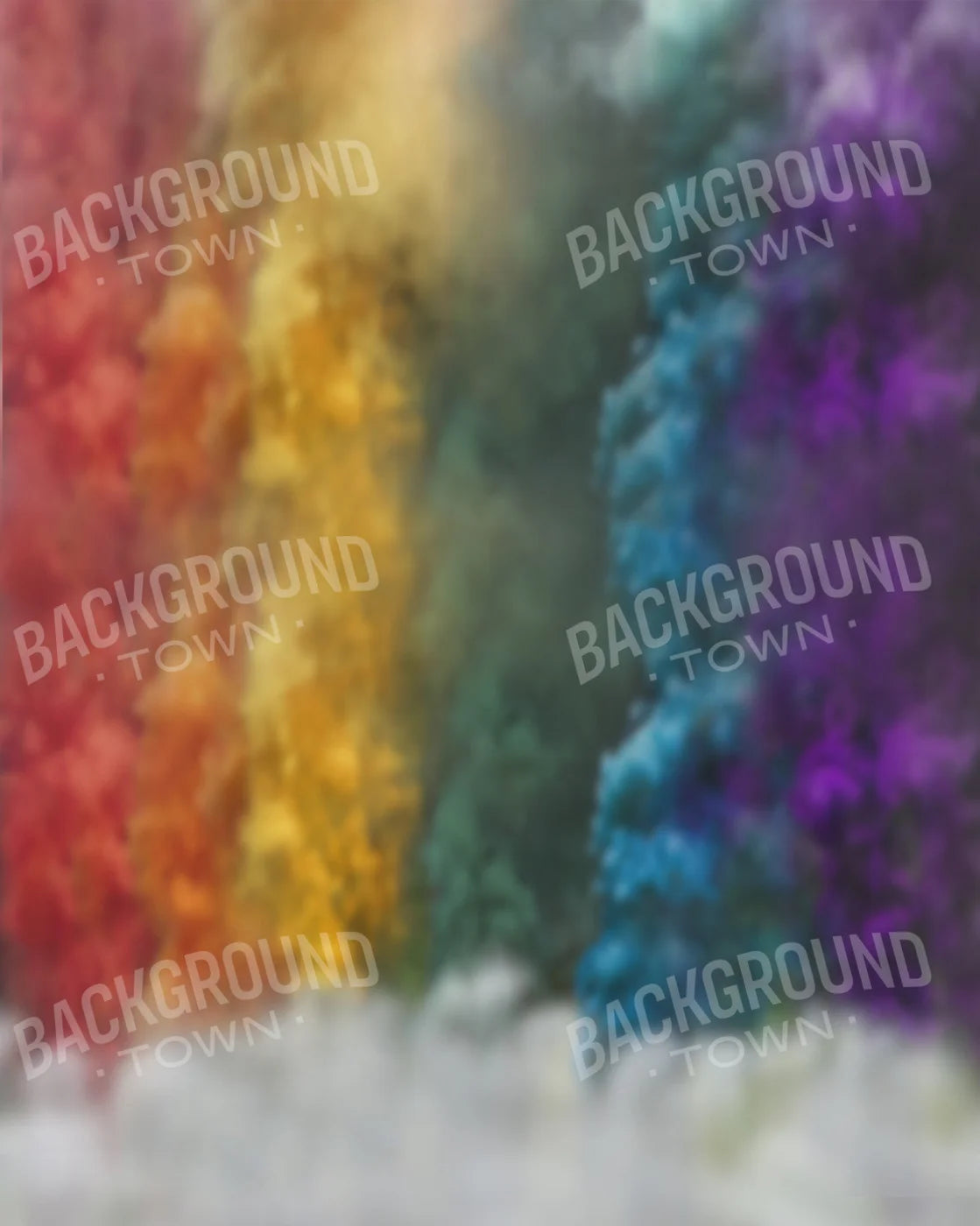 Rainbow Smoke Clouds V 42X5 Fleece ( 50 X 60 Inch ) Backdrop