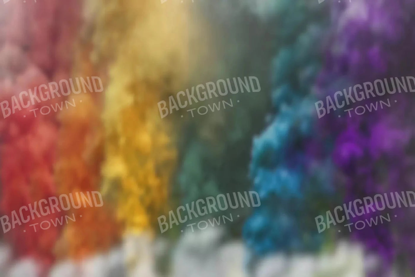 Rainbow Smoke Clouds 8X5 Ultracloth ( 96 X 60 Inch ) Backdrop