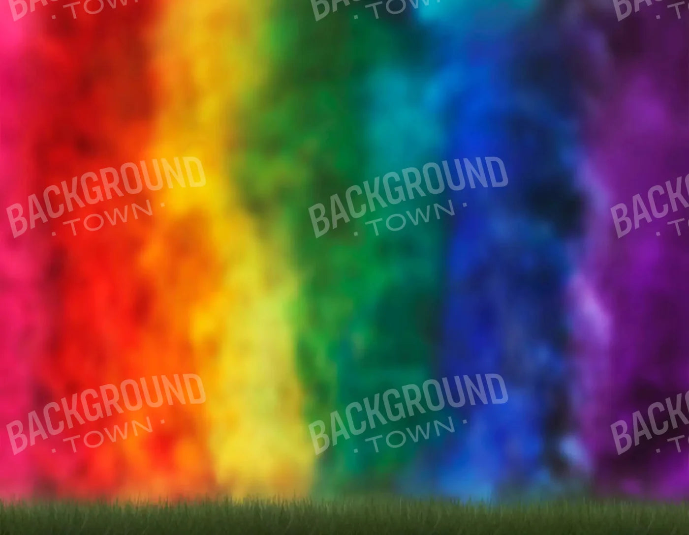 Rainbow Smoke Show 8X6 Fleece ( 96 X 72 Inch ) Backdrop