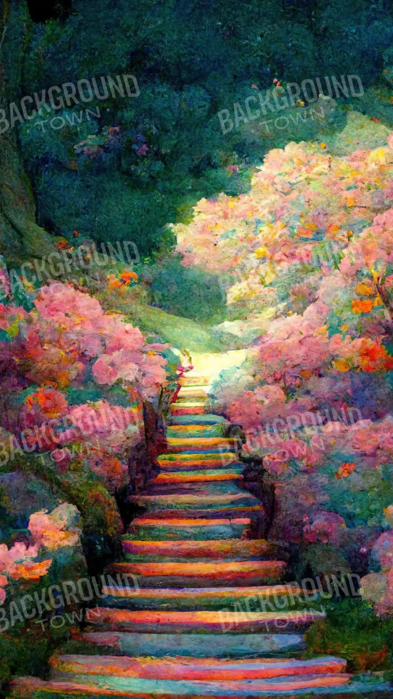 Rainbow Staircase 8X14 Ultracloth ( 96 X 168 Inch ) Backdrop