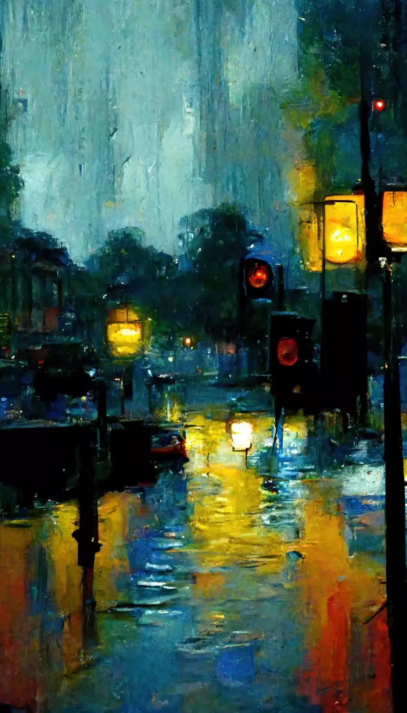 Rainy Night 8’X14’ Ultracloth (96 X 168 Inch) Backdrop