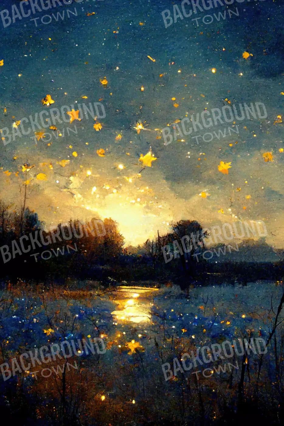 Rainy Sunset 5X8 Ultracloth ( 60 X 96 Inch ) Backdrop