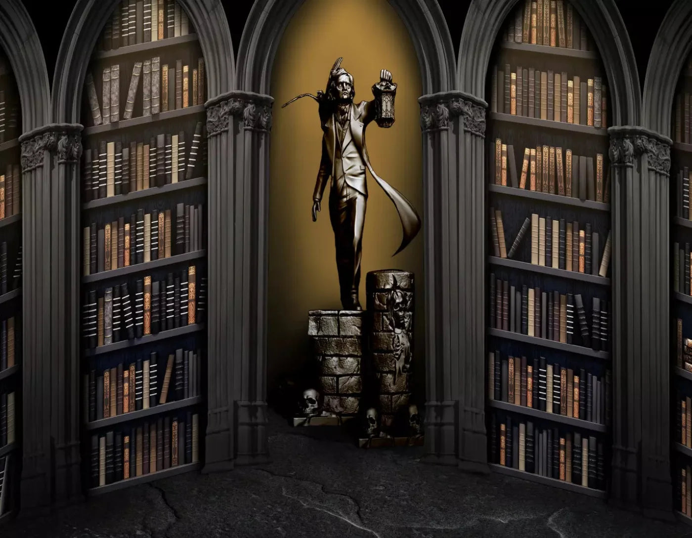 Raven Poe Academy Library 8X6 Fleece ( 96 X 72 Inch ) Backdrop