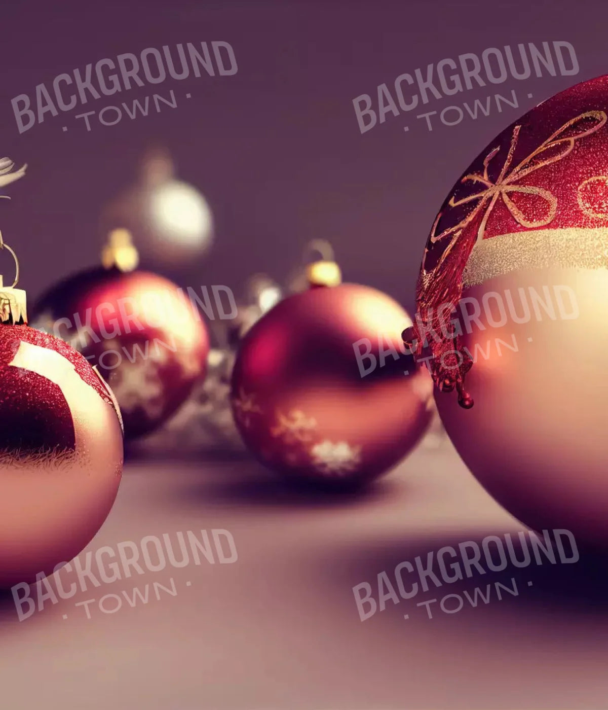 Christmas Ornaments 10X12 Ultracloth ( 120 X 144 Inch ) Backdrop