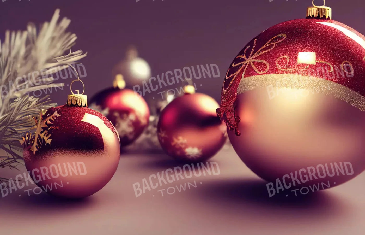 Christmas Ornaments 12X8 Ultracloth ( 144 X 96 Inch ) Backdrop