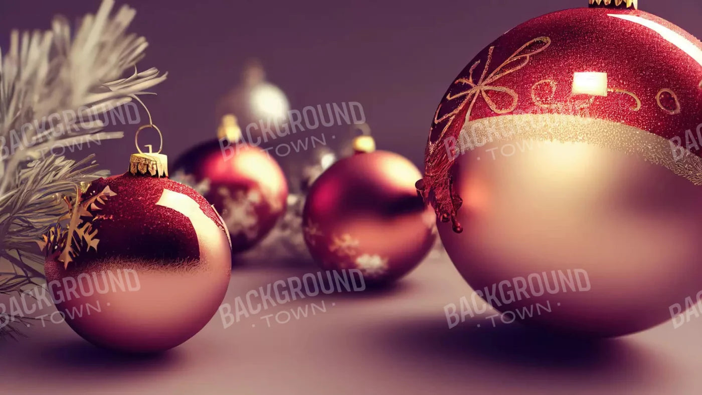 Christmas Ornaments 14X8 Ultracloth ( 168 X 96 Inch ) Backdrop