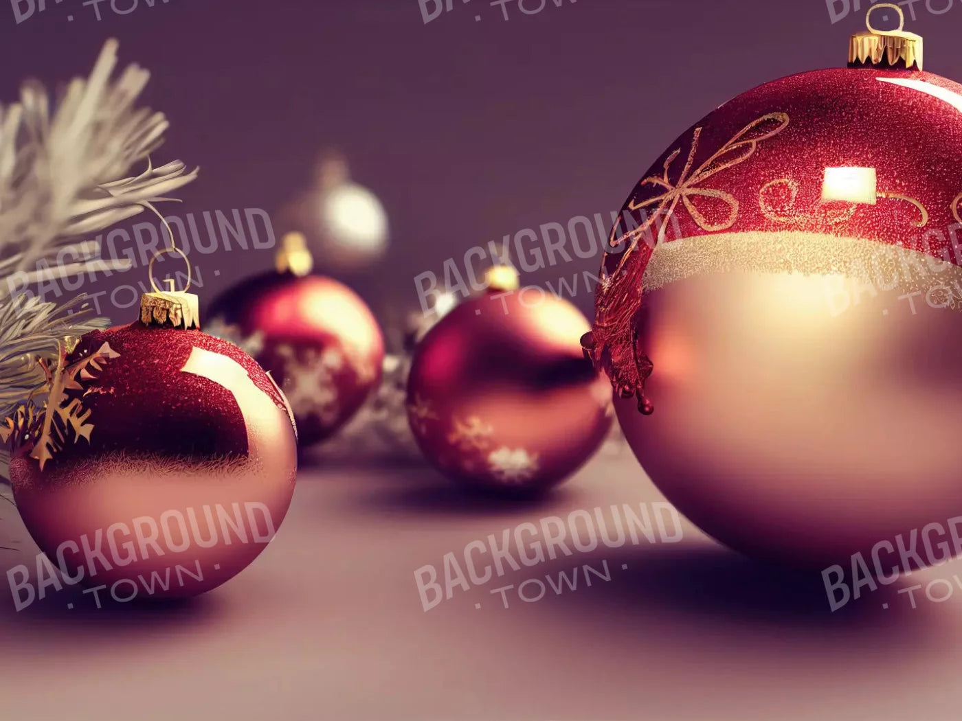 Christmas Ornaments 7X5 Ultracloth ( 84 X 60 Inch ) Backdrop