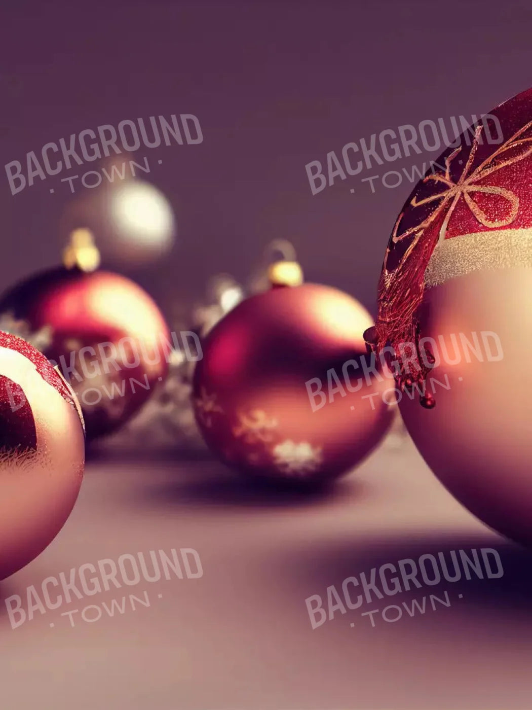 Christmas Ornaments 8X10 Fleece ( 96 X 120 Inch ) Backdrop