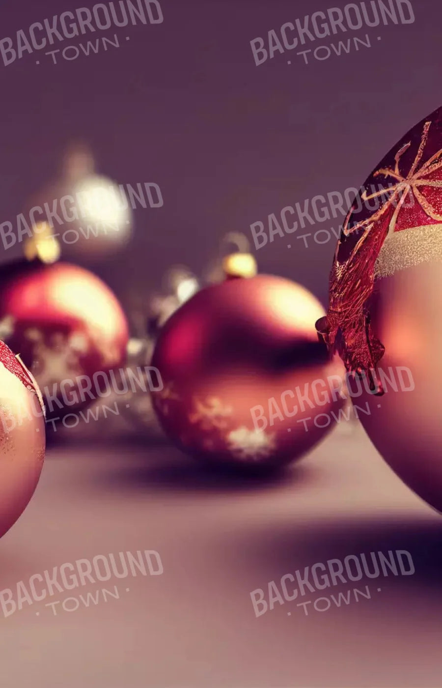 Christmas Ornaments 8X12 Ultracloth ( 96 X 144 Inch ) Backdrop