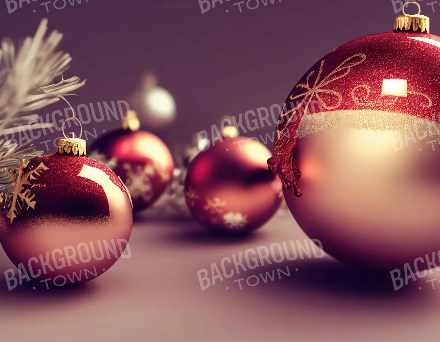 Christmas Ornaments 8X6 Fleece ( 96 X 72 Inch ) Backdrop