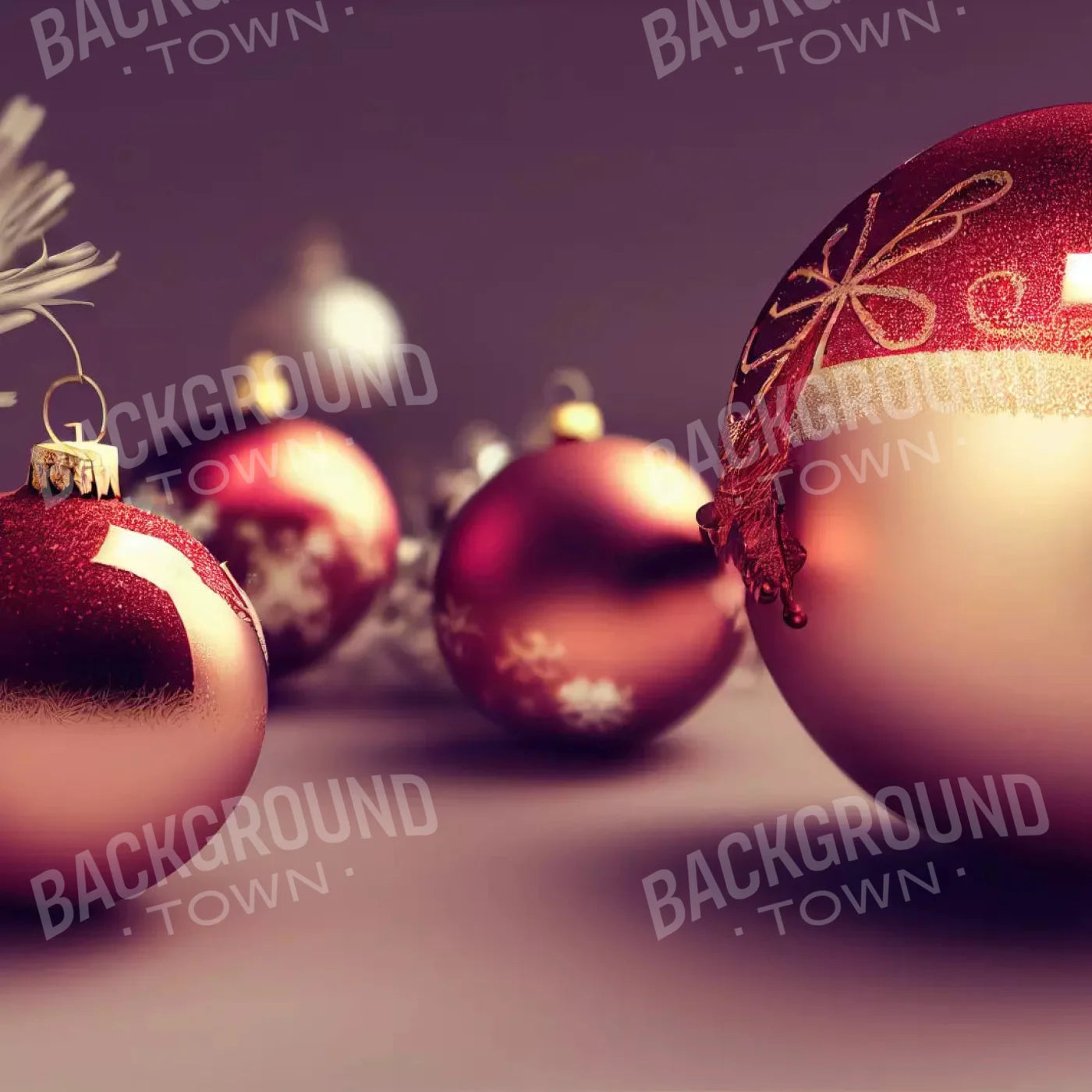 Christmas Ornaments 8X8 Fleece ( 96 X Inch ) Backdrop