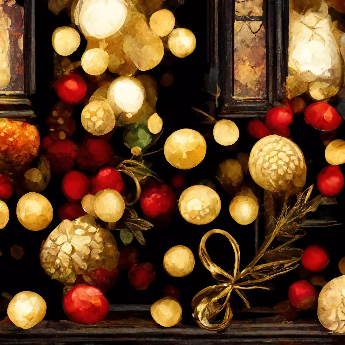Bokeh Ornaments 10’X10’ Ultracloth (120 X Inch) Backdrop