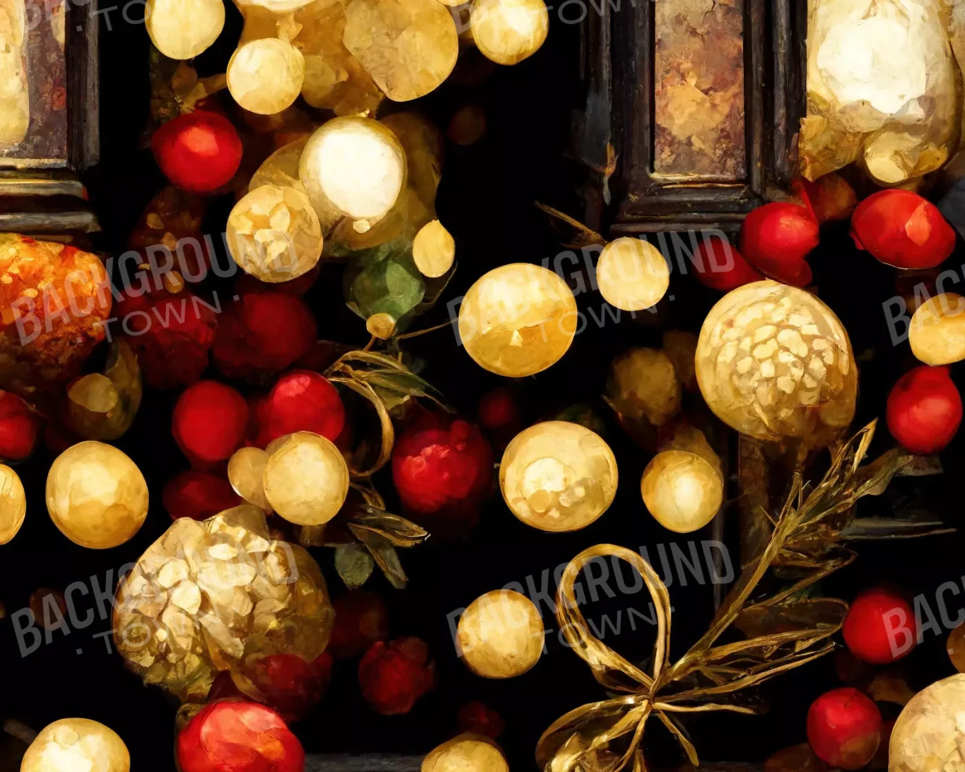 Bokeh Ornaments 10’X8’ Fleece (120 X 96 Inch) Backdrop