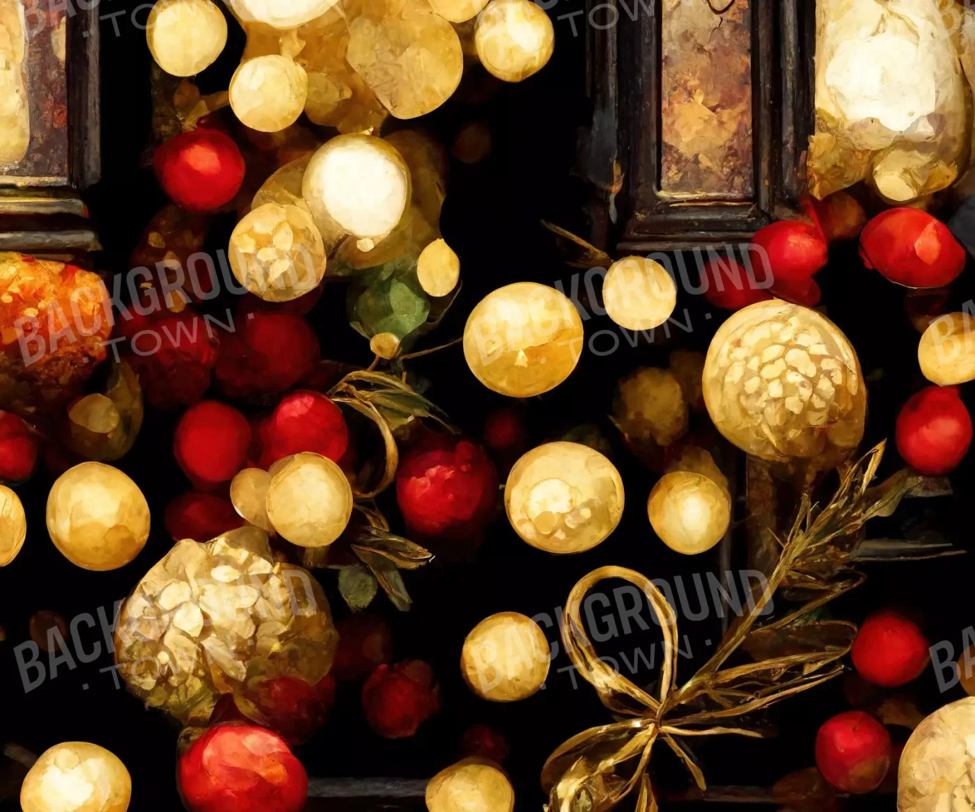 Bokeh Ornaments 12’X10’ Ultracloth (144 X 120 Inch) Backdrop