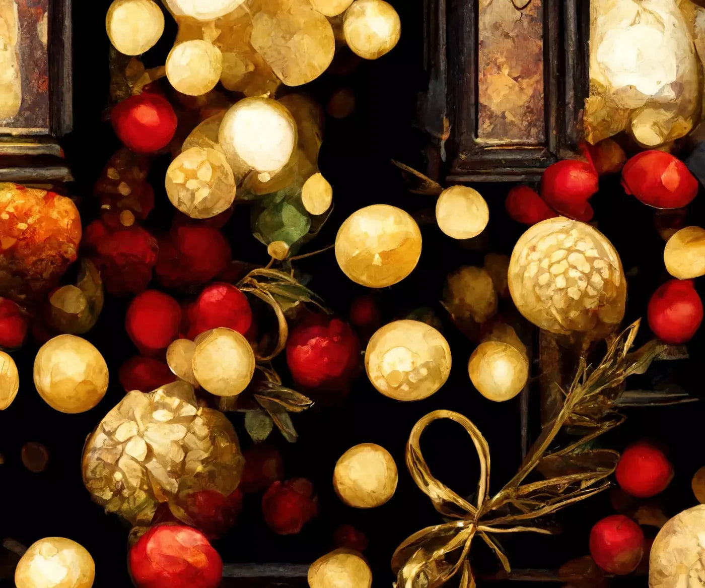 Bokeh Ornaments 12’X10’ Ultracloth (144 X 120 Inch) Backdrop
