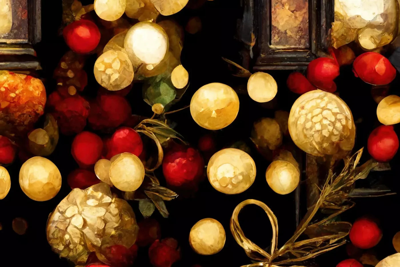 Bokeh Ornaments 12’X8’ Ultracloth (144 X 96 Inch) Backdrop