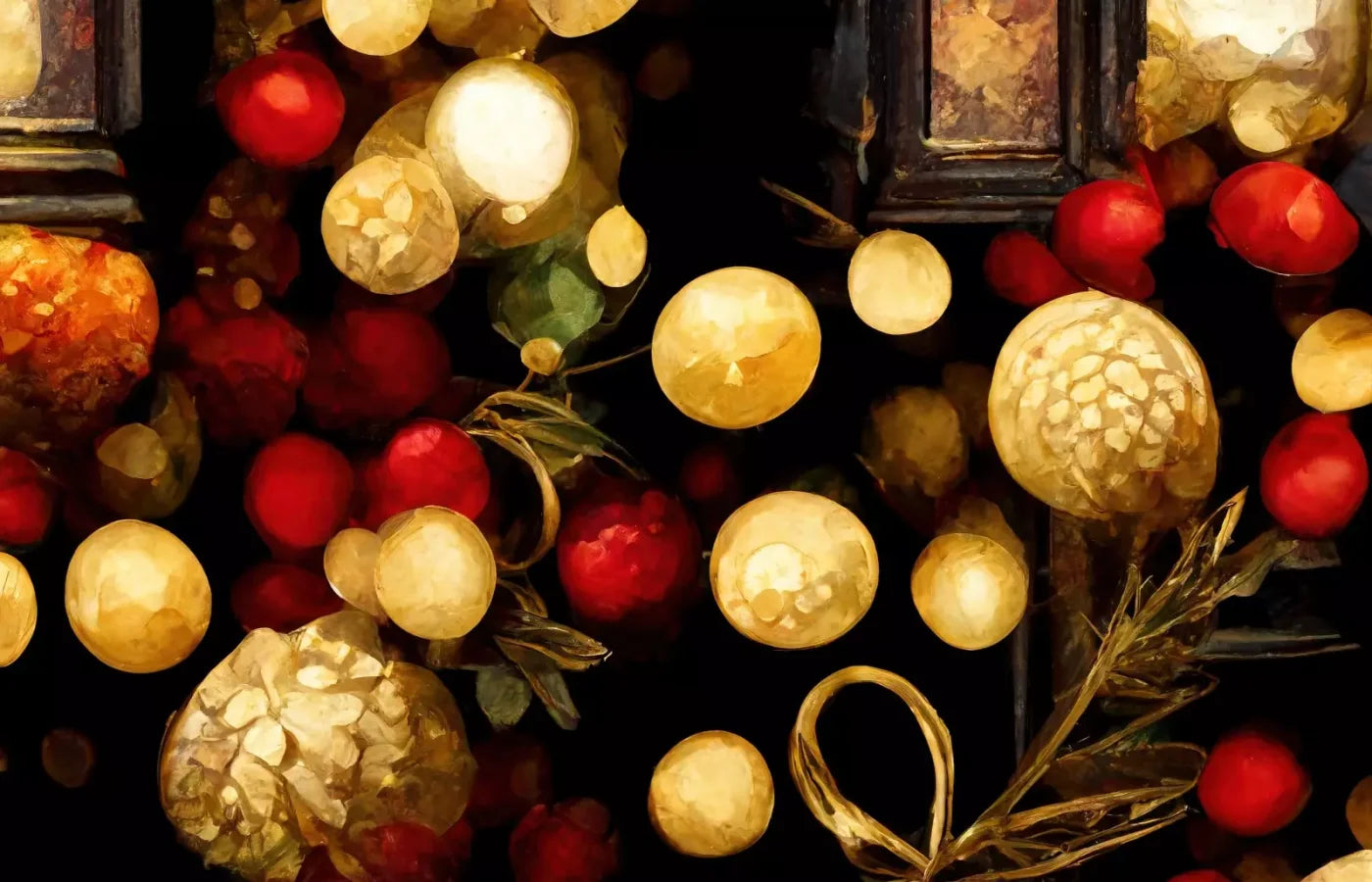 Bokeh Ornaments 14’X9’ Ultracloth (168 X 108 Inch) Backdrop