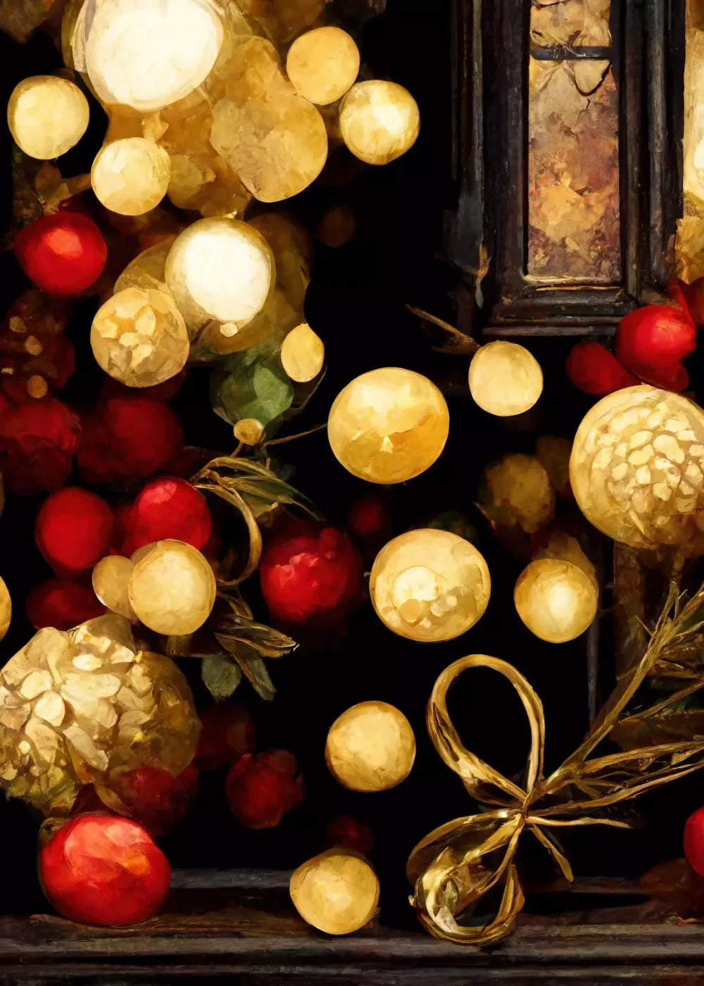 Bokeh Ornaments 5’X7’ Ultracloth (60 X 84 Inch) Backdrop