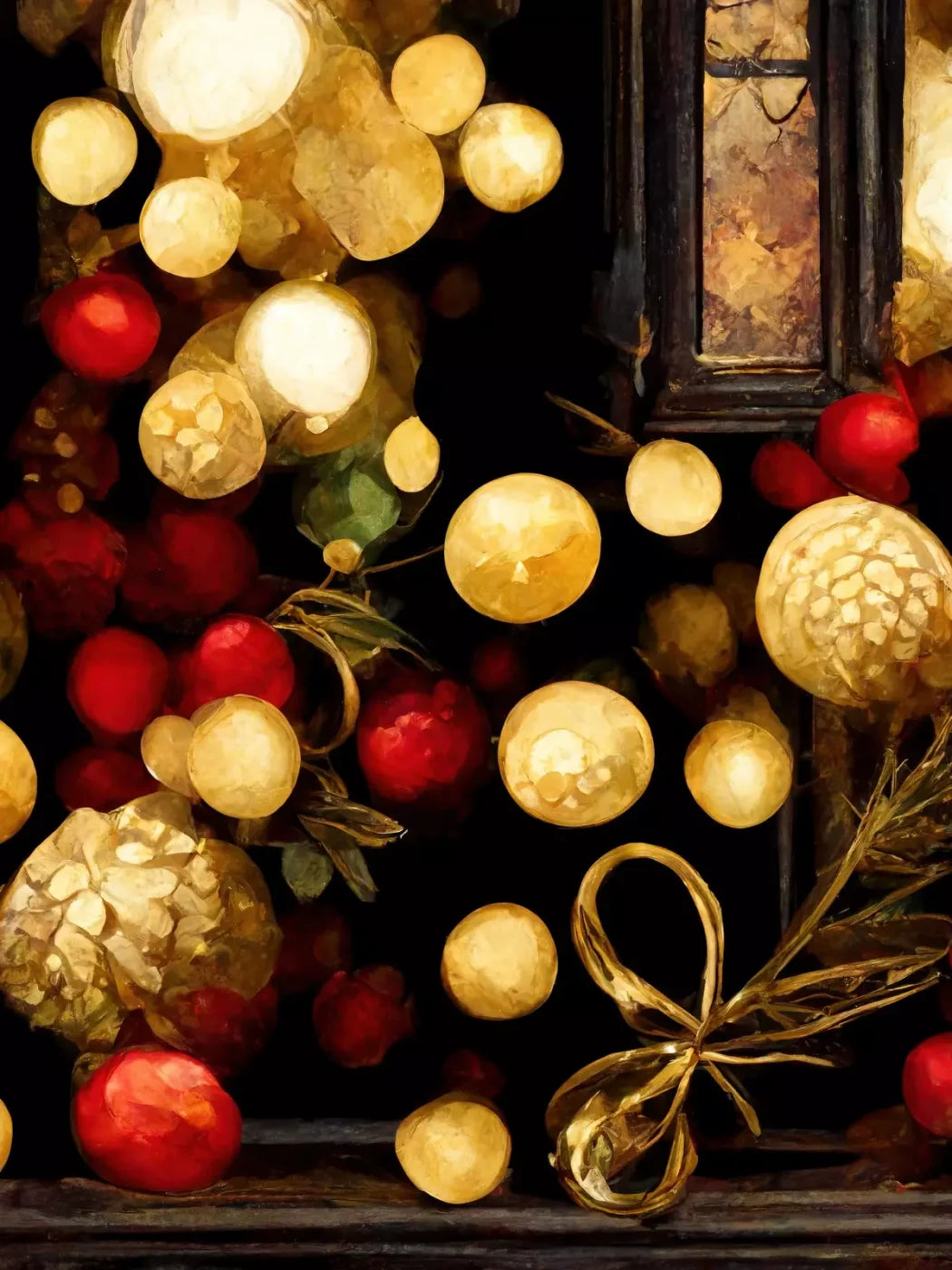 Bokeh Ornaments 6’X8’ Fleece (72 X 96 Inch) Backdrop