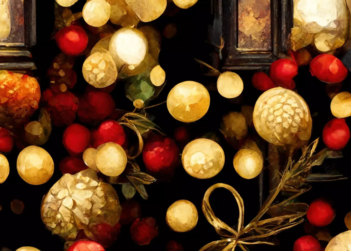 Bokeh Ornaments 7’X5’ Ultracloth (84 X 60 Inch) Backdrop