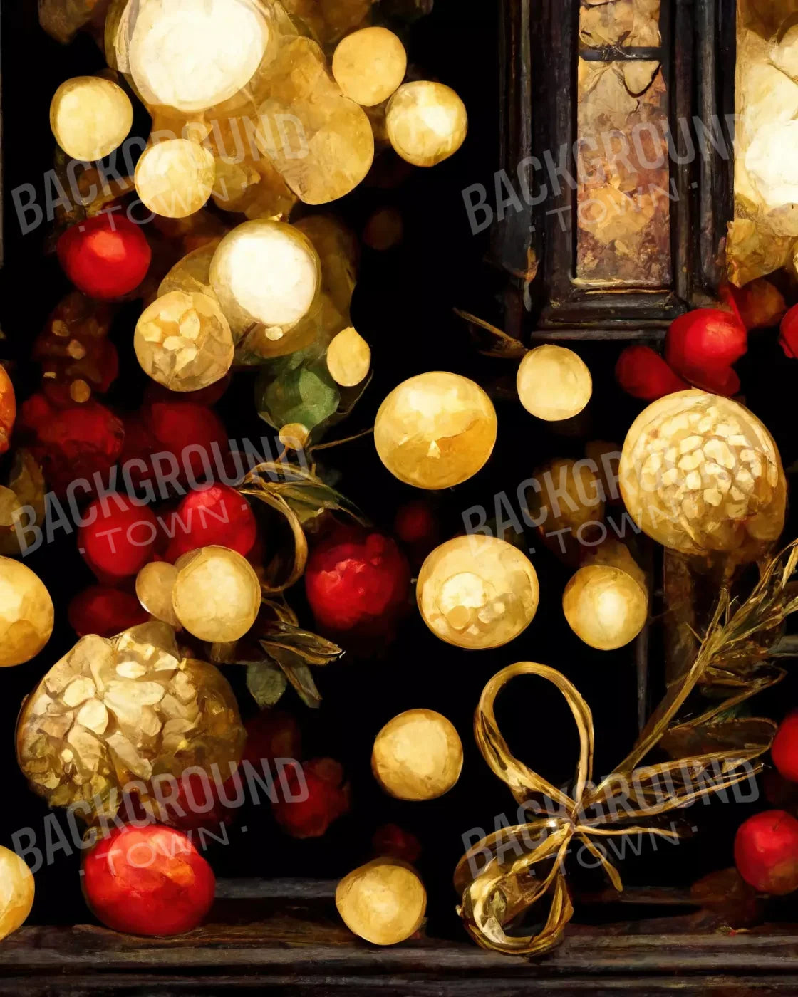 Bokeh Ornaments 8’X10’ Fleece (96 X 120 Inch) Backdrop