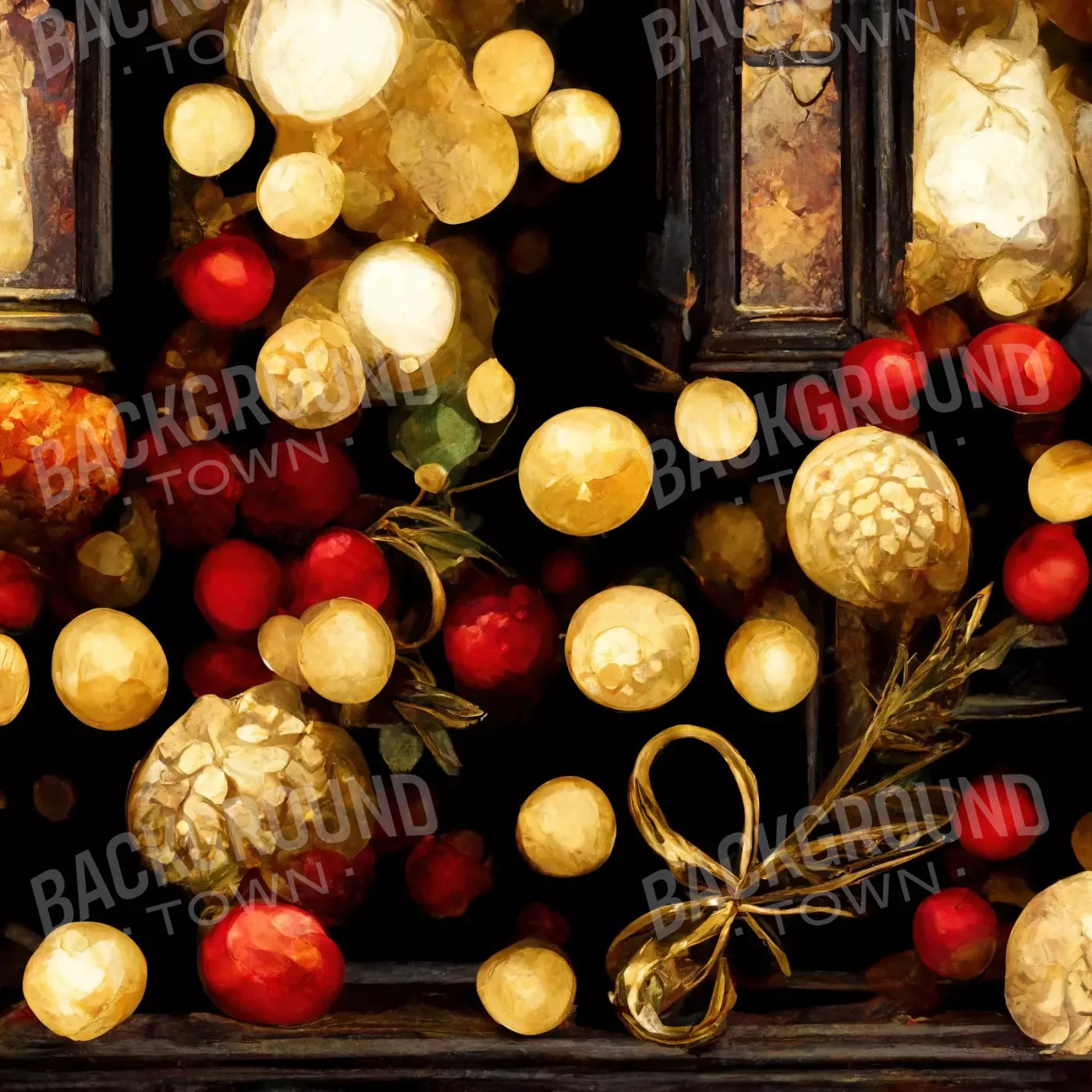 Bokeh Ornaments 8’X8’ Fleece (96 X Inch) Backdrop