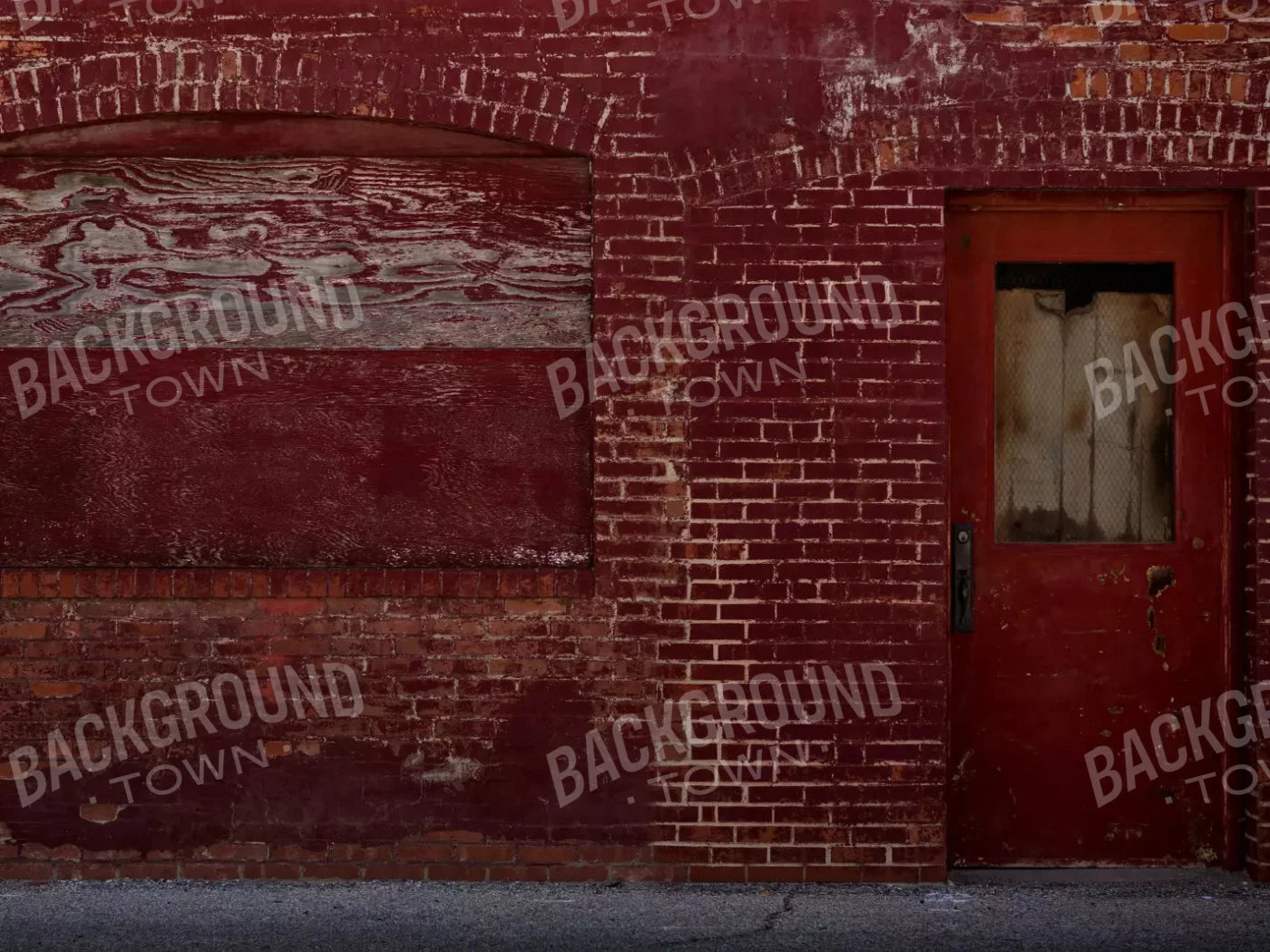 Red Brick Alley 10X8 Fleece ( 120 X 96 Inch ) Backdrop