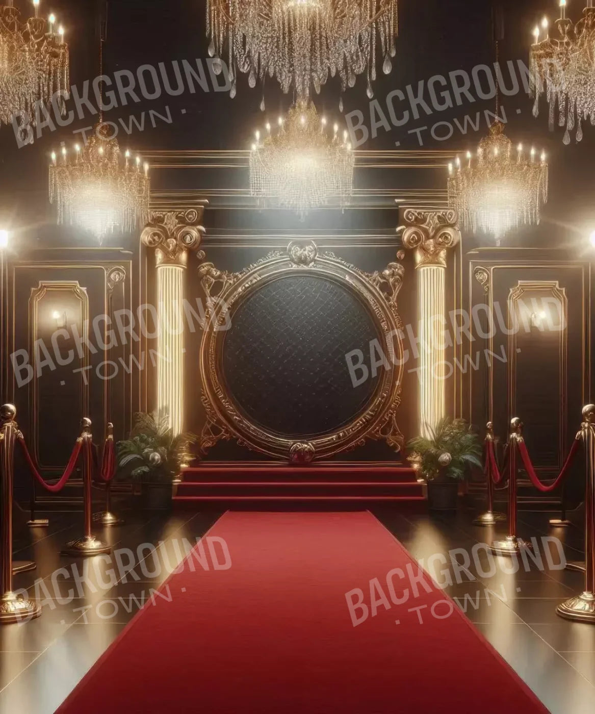 Red Gold Backdrop for Photography