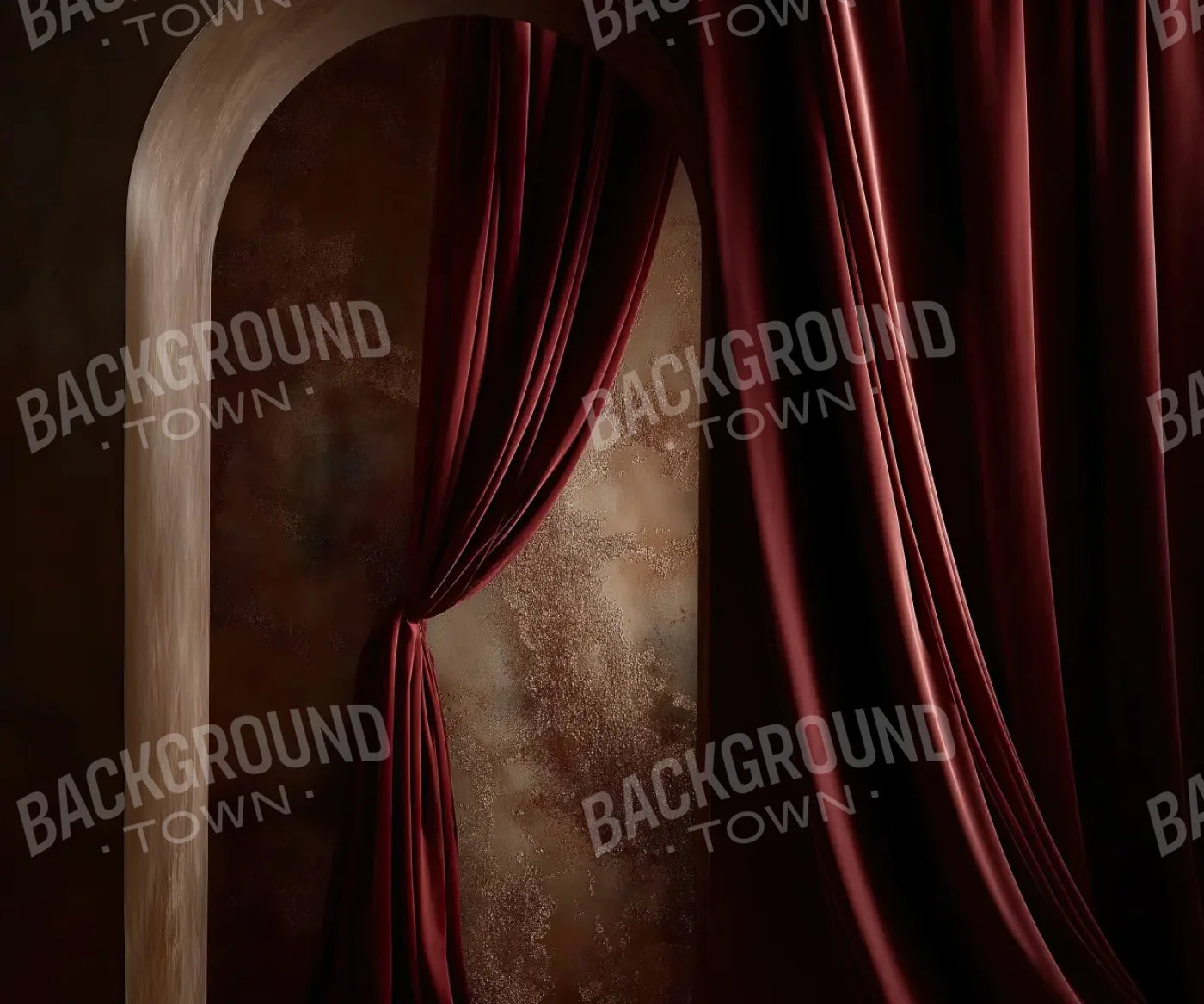 Red Curtains 5’x4’2 Fleece (60 x 50 inch) Backdrop