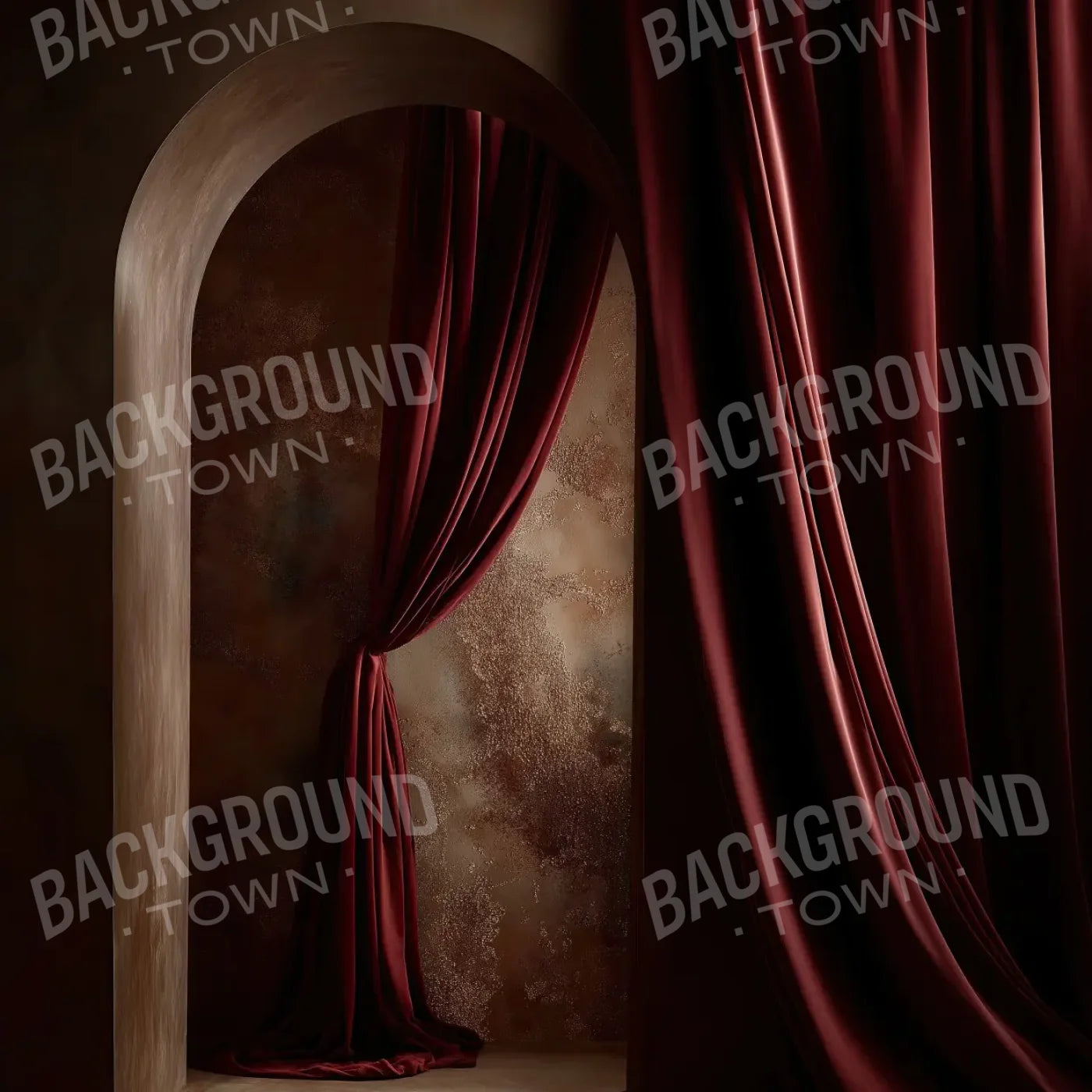 Red Curtains 8’x8’ Fleece (96 x 96 inch) Backdrop